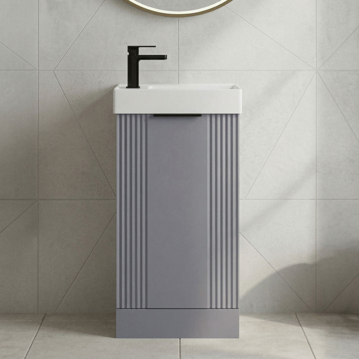 [BFDE220H224] Belvide Retro Floor Standing  Bathroom Cloakroom Vanity Basin Unit - 781 x 400 x 222mm - Multiple Colours - Silo