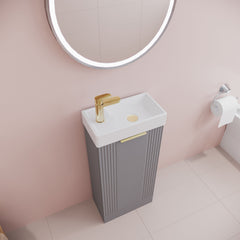[BFDE220H324] Belvide Retro Floor Standing  Bathroom Cloakroom Vanity Basin Unit - 781 x 400 x 222mm - Multiple Colours - Lifestyle 2