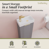 Retro Floor Standing  Bathroom Cloakroom Vanity Basin Unit - Multiple Colours