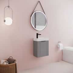 [BFDE290H224] Belvide Retro Wall Hung Bathroom Cloakroom Vanity Basin Unit 438 x 400 x 222mm - Multiple Colours - Lifestyle 3