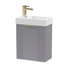 [BFDE290H324] Belvide Retro Wall Hung Bathroom Cloakroom Vanity Basin Unit 438 x 400 x 222mm - Multiple Colours - Cutout