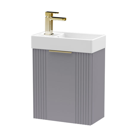 [BFDE290H324] Belvide Retro Wall Hung Bathroom Cloakroom Vanity Basin Unit 438 x 400 x 222mm - Multiple Colours - Cutout