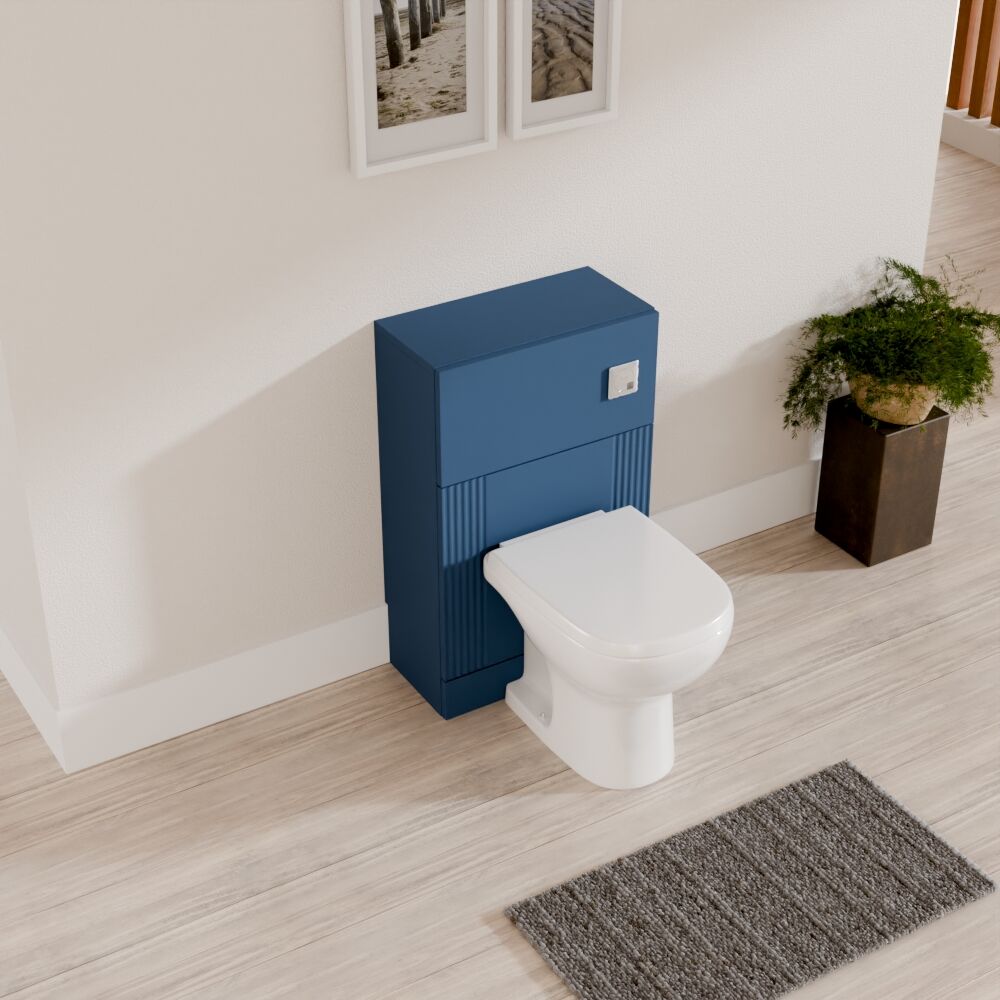 [BFDE341] Belvide Modern Bathroom Retro Floor Standing WC Back to Wall Toilet Unit, 500mm, Choice of Colour - Lifestyle 2