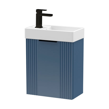 [BFDE390H224] Belvide Retro Wall Hung Bathroom Cloakroom Vanity Basin Unit 438 x 400 x 222mm - Multiple Colours - Cutout