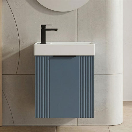 Belvide Retro Wall Hung Bathroom Cloakroom Vanity Basin Unit 438 x 400 x 222mm - Multiple Colours