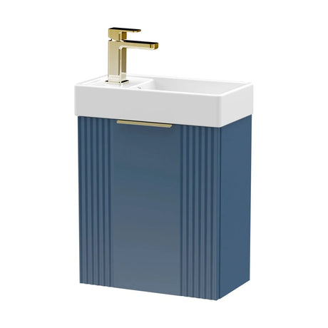 Belvide Retro Wall Hung Bathroom Cloakroom Vanity Basin Unit 438 x 400 x 222mm - Multiple Colours