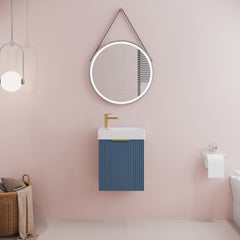 [BFDE390H324] Belvide Retro Wall Hung Bathroom Cloakroom Vanity Basin Unit 438 x 400 x 222mm - Multiple Colours - Lifestyle 1