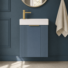 [BFDE390H324] Belvide Retro Wall Hung Bathroom Cloakroom Vanity Basin Unit 438 x 400 x 222mm - Multiple Colours - Silo