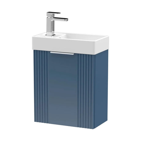 Belvide Retro Wall Hung Bathroom Cloakroom Vanity Basin Unit 438 x 400 x 222mm - Multiple Colours
