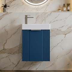 [BFDE390] Belvide Retro Wall Hung Bathroom Cloakroom Vanity Basin Unit 438 x 400 x 222mm - Multiple Colours - Silo