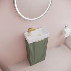 [BFDE820H324] Belvide Retro Floor Standing  Bathroom Cloakroom Vanity Basin Unit - 781 x 400 x 222mm - Multiple Colours - Lifestyle 2