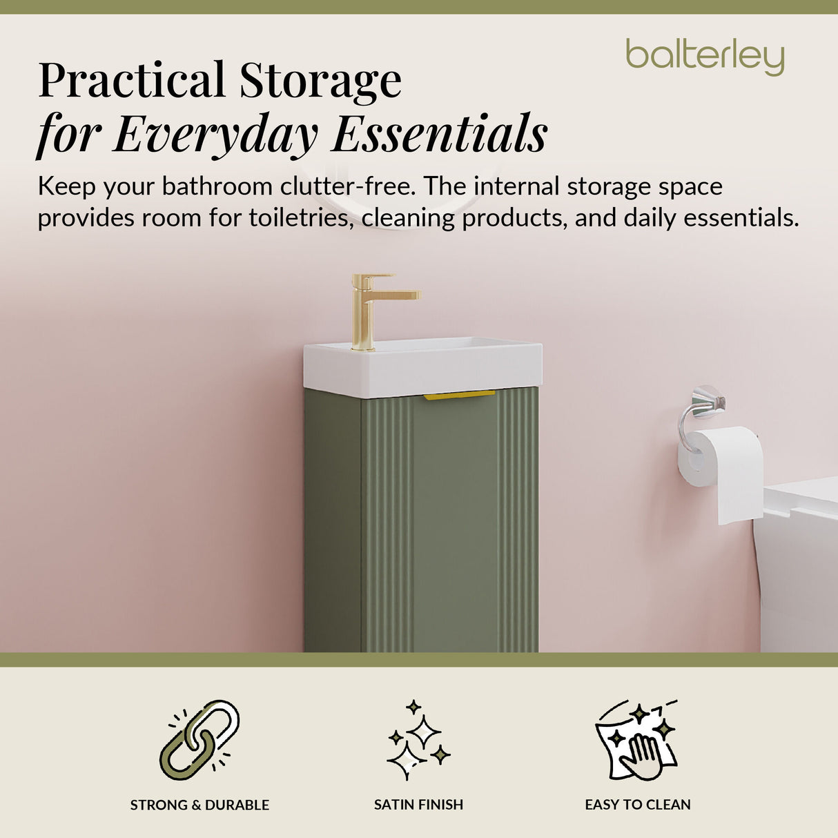 Retro Floor Standing  Bathroom Cloakroom Vanity Basin Unit - Multiple Colours