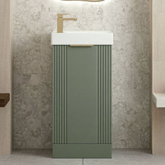 [BFDE820H324] Belvide Retro Floor Standing  Bathroom Cloakroom Vanity Basin Unit - 781 x 400 x 222mm - Multiple Colours - Silo