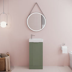 [BFDE820] Belvide Retro Floor Standing  Bathroom Cloakroom Vanity Basin Unit - 781 x 400 x 222mm - Multiple Colours - Lifestyle 1