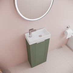 [BFDE820] Belvide Retro Floor Standing  Bathroom Cloakroom Vanity Basin Unit - 781 x 400 x 222mm - Multiple Colours - Lifestyle 2