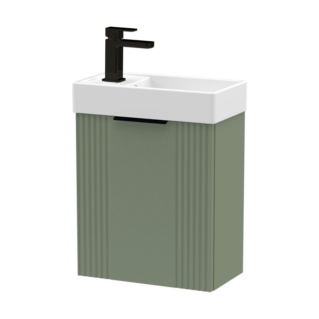 [BFDE890H224] Belvide Retro Wall Hung Bathroom Cloakroom Vanity Basin Unit 438 x 400 x 222mm - Multiple Colours - Cutout