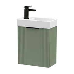 [BFDE890H224] Belvide Retro Wall Hung Bathroom Cloakroom Vanity Basin Unit 438 x 400 x 222mm - Multiple Colours - Cutout