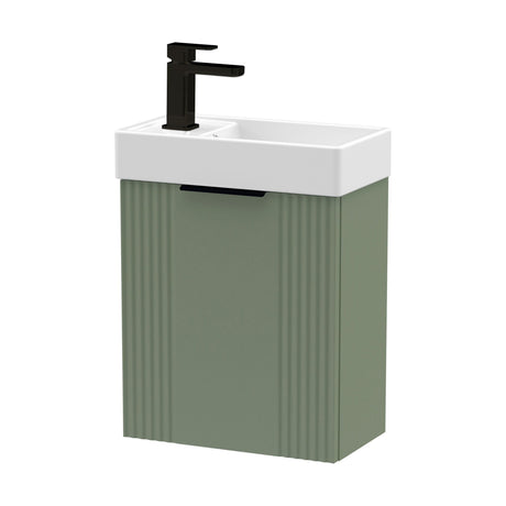 [BFDE890H224] Belvide Retro Wall Hung Bathroom Cloakroom Vanity Basin Unit 438 x 400 x 222mm - Multiple Colours - Cutout