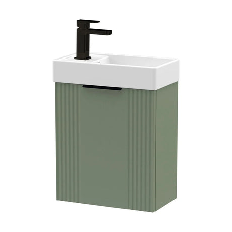 Belvide Retro Wall Hung Bathroom Cloakroom Vanity Basin Unit 438 x 400 x 222mm - Multiple Colours