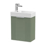 [BFDE890] Belvide Retro Wall Hung Bathroom Cloakroom Vanity Basin Unit 438 x 400 x 222mm - Multiple Colours - Cutout