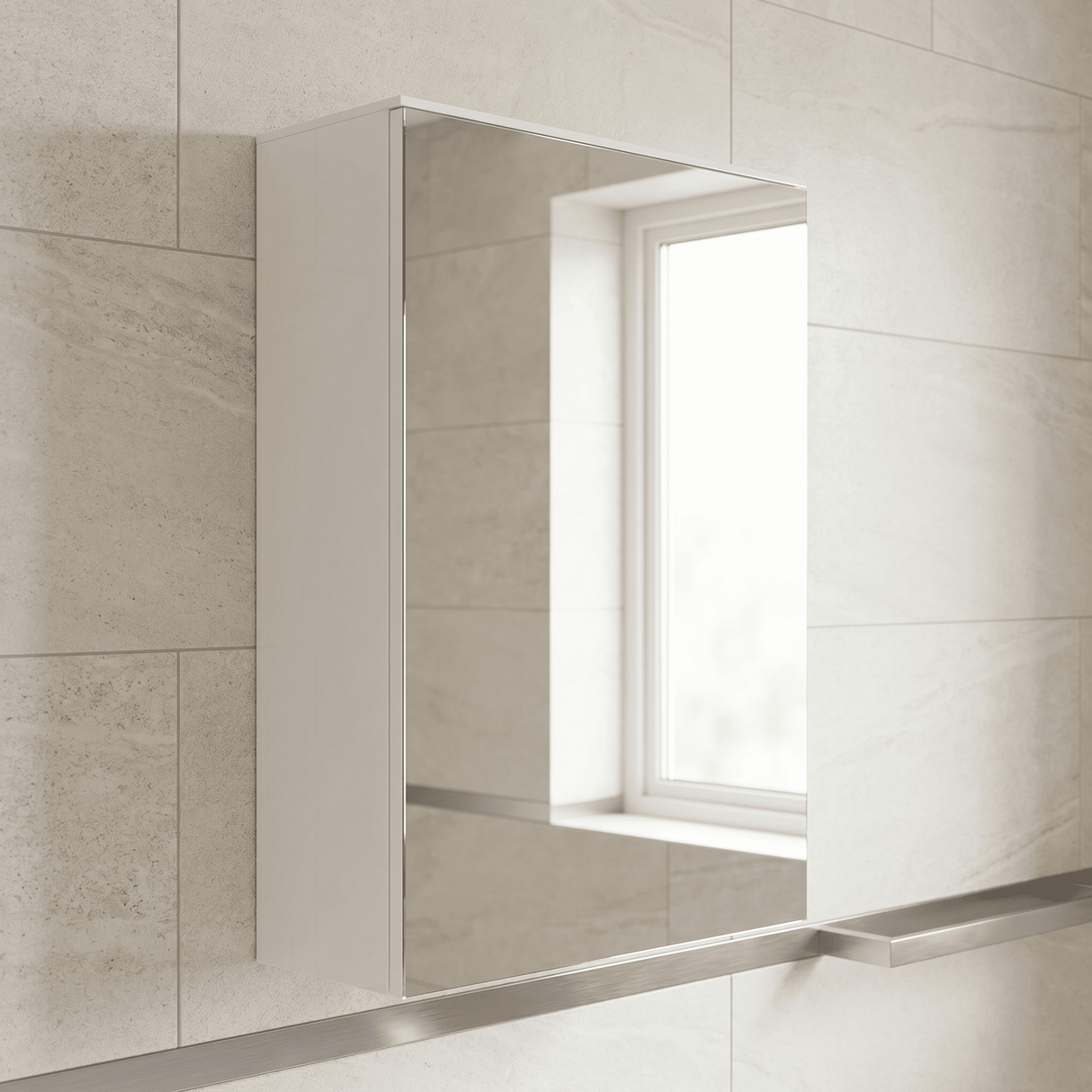 [BFDT116] Balterley 450mm Single Door Mirror Cabinet - Choice of Colour