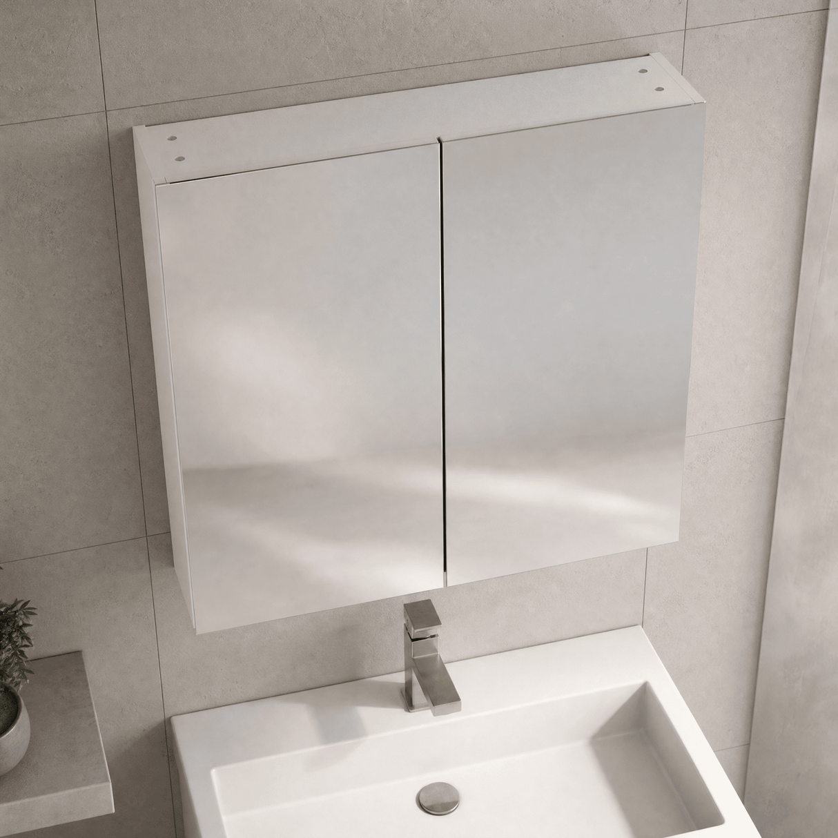 [BFDT119] Balterley 800mm 2 Door Mirror Cabinet - Choice of Colour
