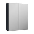 [BFDT1417] Balterley Contemporary Bathroom Wall Hung 2 Door Mirror Cabinet, Dark Grey, 600mm - Cutout