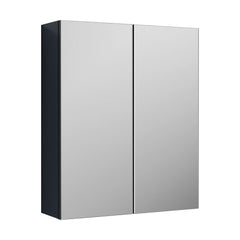 [BFDT1417] Balterley Contemporary Bathroom Wall Hung 2 Door Mirror Cabinet, Dark Grey, 600mm - Cutout