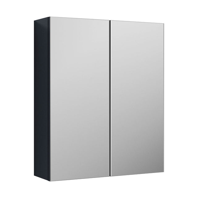 [BFDT1417] Balterley Contemporary Bathroom Wall Hung 2 Door Mirror Cabinet, Dark Grey, 600mm - Cutout