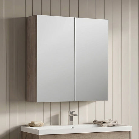 [BFDT2517] Balterley 600mm 2 Door Bathroom Mirror Cabinet - Choice of Colour - Silo