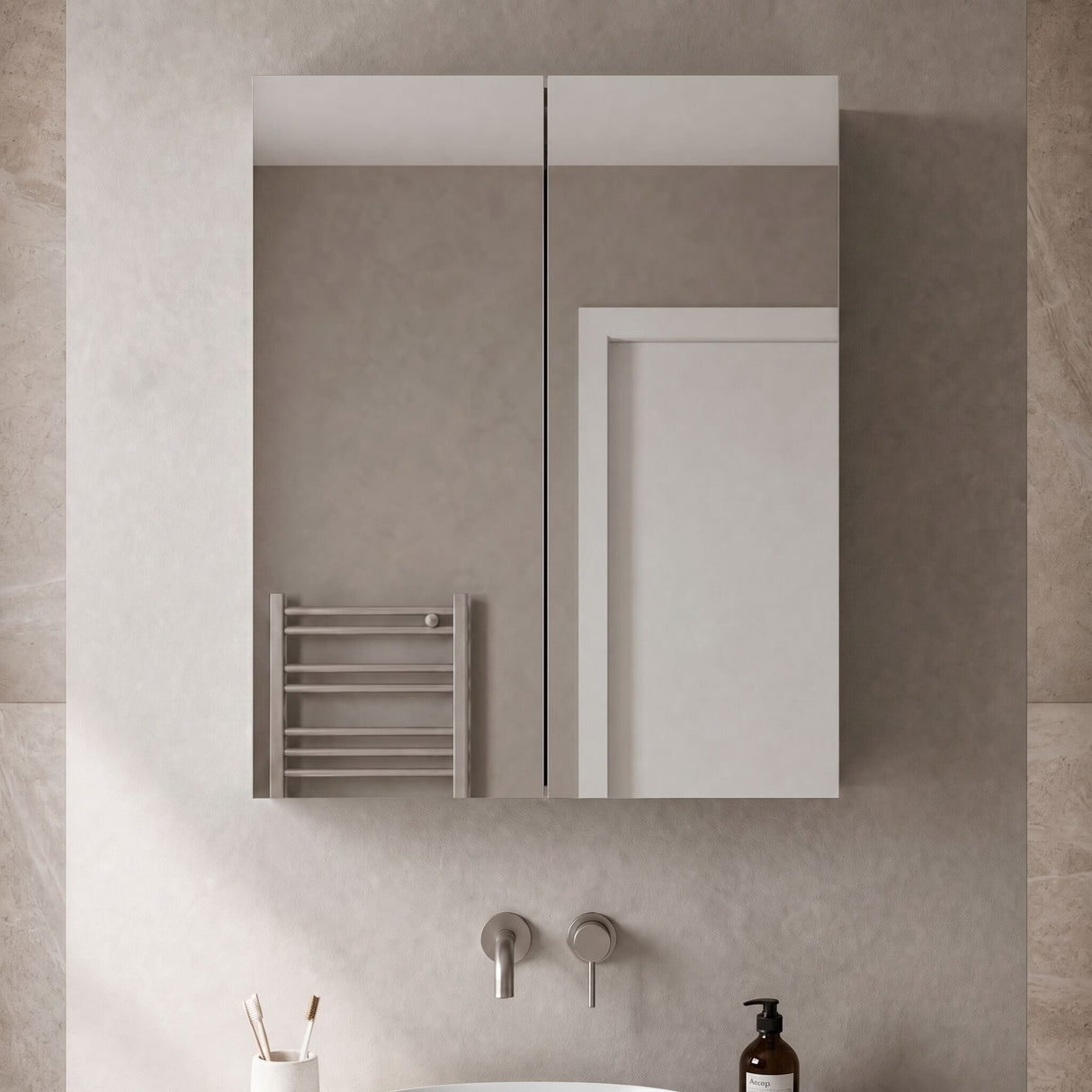 [BFDT2917] Balterley 600mm 2 Door Bathroom Mirror Cabinet - Choice of Colour