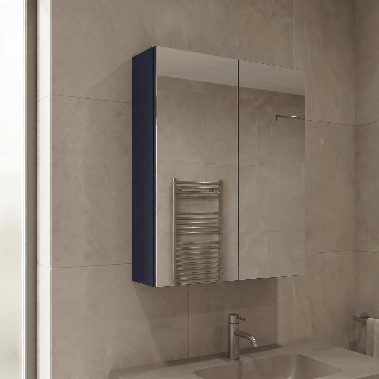 [BFDT2917] Balterley 600mm 2 Door Bathroom Mirror Cabinet - Choice of Colour