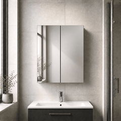 [BFDT517] Balterley 600mm 2 Door Bathroom Mirror Cabinet - Choice of Colour