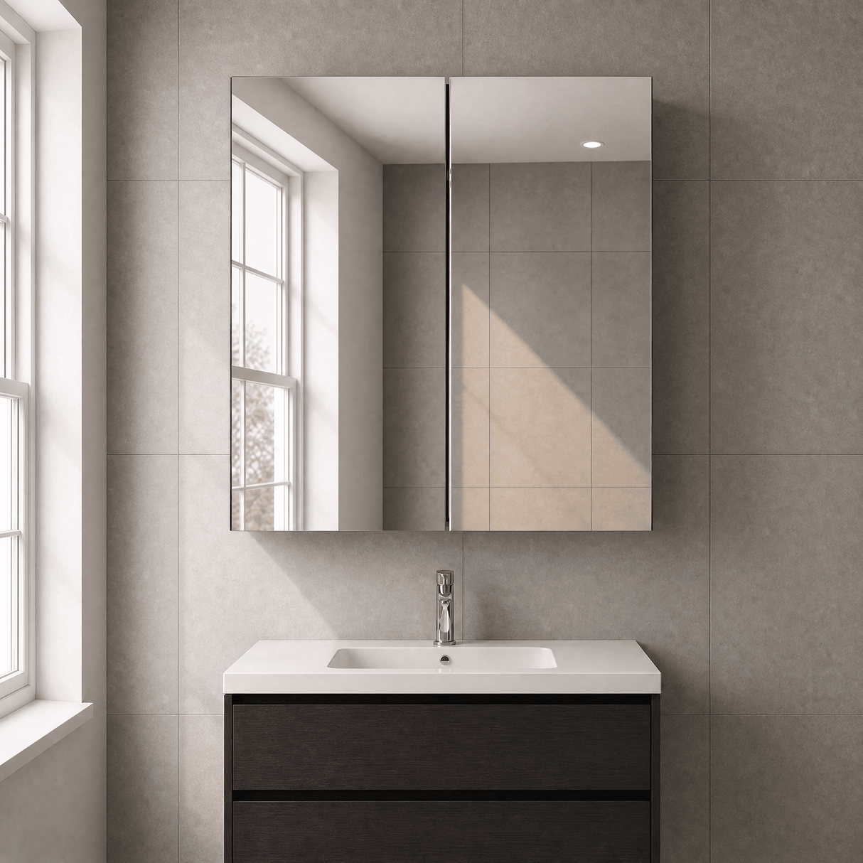 [BFDT617] Balterley 600mm 2 Door Bathroom Mirror Cabinet - Choice of Colour