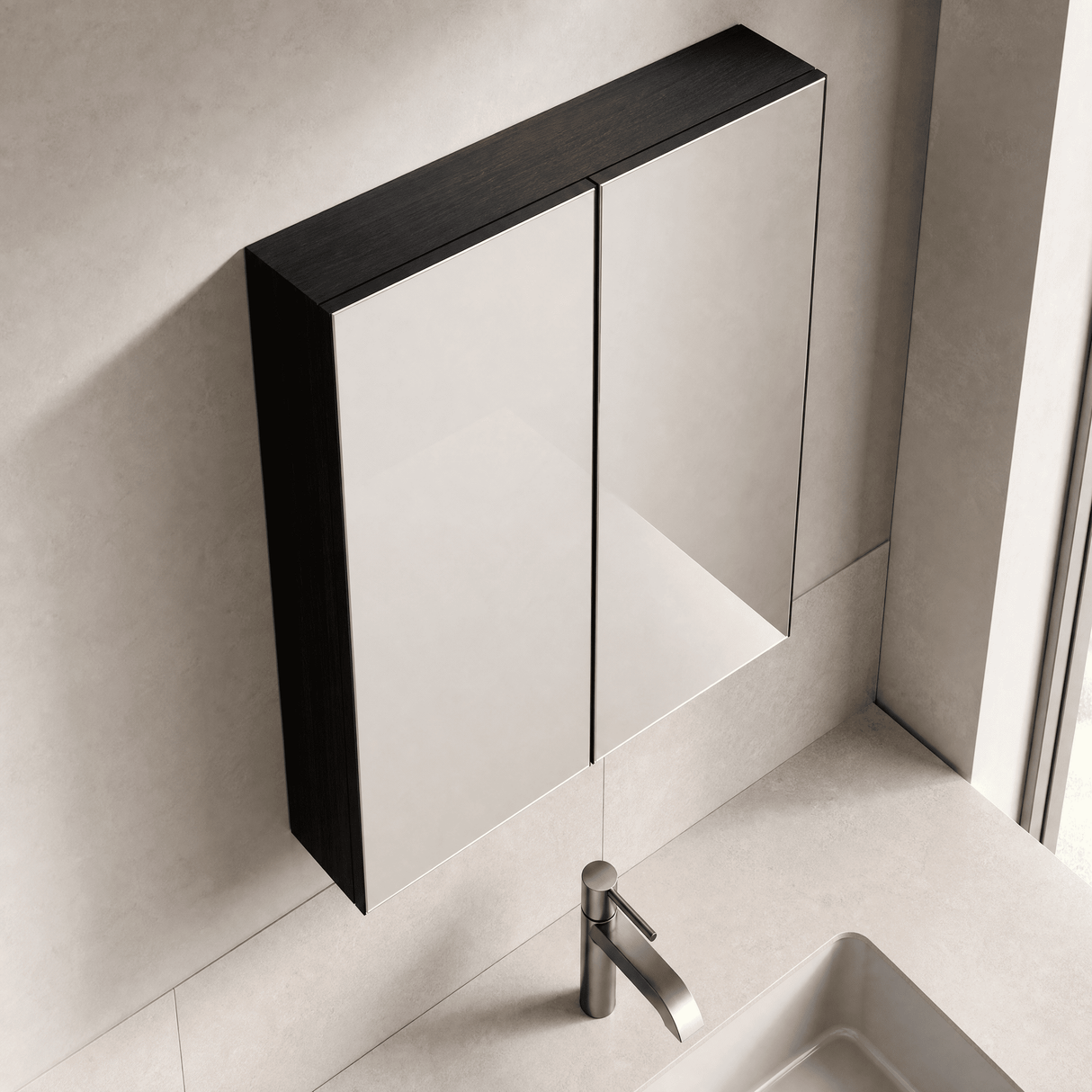 [BFDT617] Balterley 600mm 2 Door Bathroom Mirror Cabinet - Choice of Colour