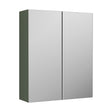 [BFDT817] Balterley Level Contemporary Bathroom Wall Hung 2 Door Mirror Cabinet, Satin Green, 600mm - Cutout