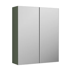[BFDT817] Balterley Level Contemporary Bathroom Wall Hung 2 Door Mirror Cabinet, Satin Green, 600mm - Cutout