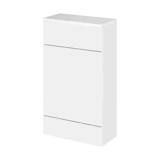 [BFDY104A] Alrewas Contemporary Floor Standing WC Unit with Coordinating Worktop, Gloss White, 500mm - Cutout