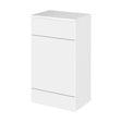 [BFDY105A] Alrewas Contemporary Floor Standing WC Unit with Coordinating Worktop, Gloss White, 500mm - Cutout