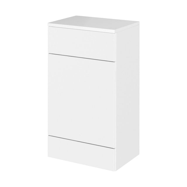 [BFDY105A] Alrewas Contemporary Floor Standing WC Unit with Coordinating Worktop, Gloss White, 500mm - Cutout