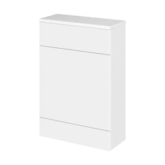 [BFDY119A] Alrewas Contemporary Floor Standing Compact WC Unit with Worktop, Gloss White, 600mm - Cutout
