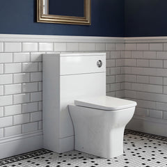 [BFDY119A] Alrewas Contemporary Floor Standing Compact WC Unit with Worktop, 600mm, Choice of Colour - Silo
