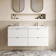 [BFDY132A] Alrewas Contemporary 4 Drawer Wall Hung Vanity Unit with Basin, 1200mm, Choice of Colour - Silo