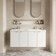 [BFDY133A] Alrewas Contemporary 2 Door Wall Hung Vanity Unit with Basin, Gloss White, 1200mm - Silo