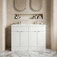[BFDY134A] Alrewas Contemporary 2 Door Floor Standing Vanity Unit with Basin, 1200mm, Choice of Colour - Silo