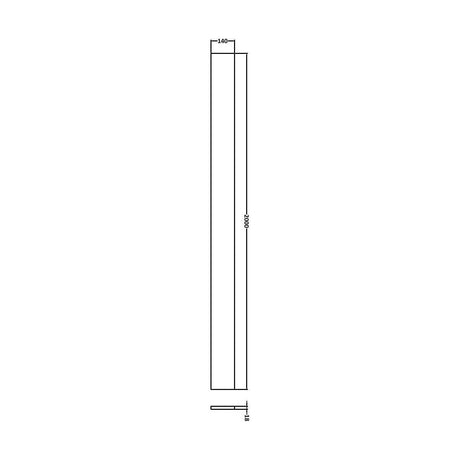 [BFDY193] 2000 Plinth GLWHT - Technical Drawing