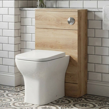 [BFDY3004A] Alrewas Contemporary Floor Standing WC Unit with Coordinating Worktop, 500mm, Choice of Colour - Silo