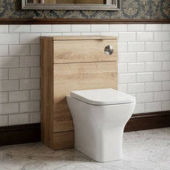 [BFDY3005A] Alrewas Contemporary Floor Standing WC Unit with Coordinating Worktop, 500mm, Choice of Colour - Silo