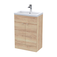 [BFDY3007A] Alrewas Contemporary 2 Door Floor Standing Vanity Unit with Basin, 600mm, Choice of Colour - Cutout