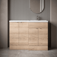 [BFDY3012] Alrewas Contemporary 2 Door Right-Hand Floor Standing Combination Unit with Basin, Bleached Oak, 1200mm - Silo